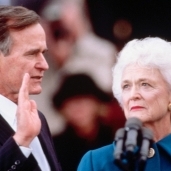 باربرا بوش وزوجها