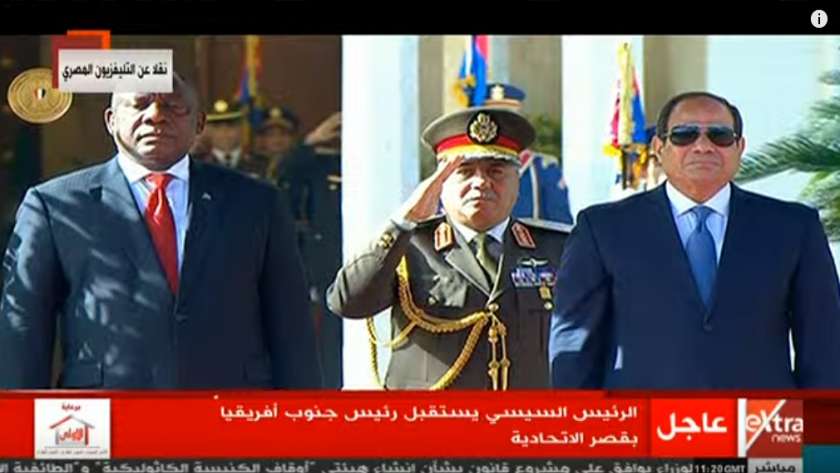 الرئيس عبد الفتاح السيسي ونظيره الجنوب أفريقي