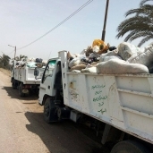 حملات مكبرة للنظافة بمدينة طما في سوهاج