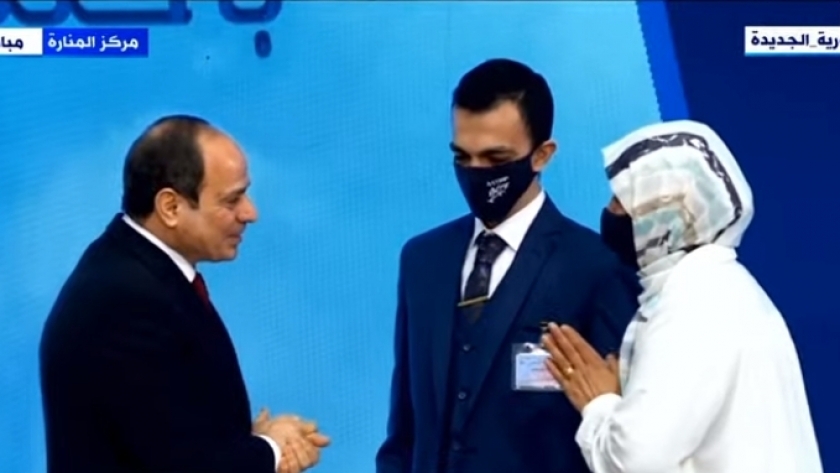 عبدالرحمن عرام مع الرئيس السيسي