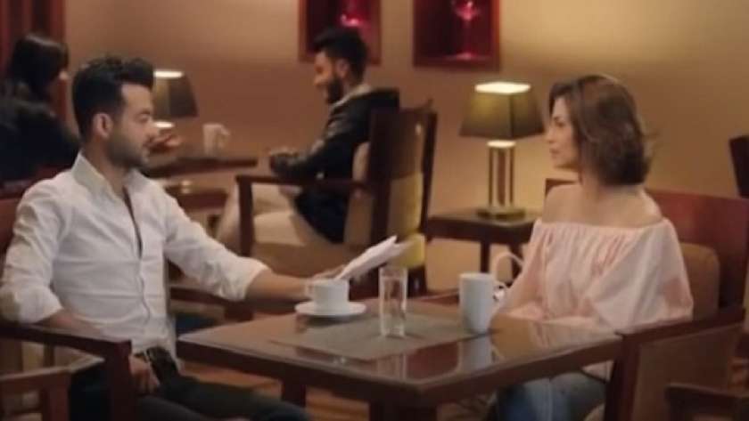 هيثم شاكر ومنة فضالي في مشهد من مسلسل حب عمري
