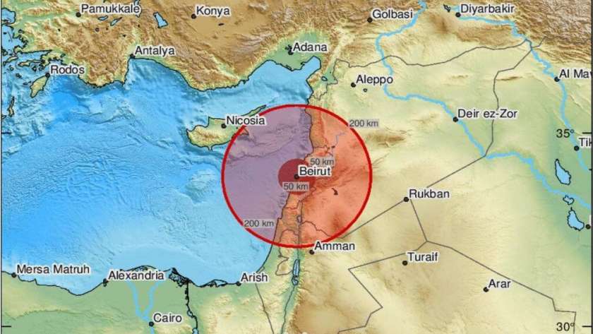 زلزال لبنان