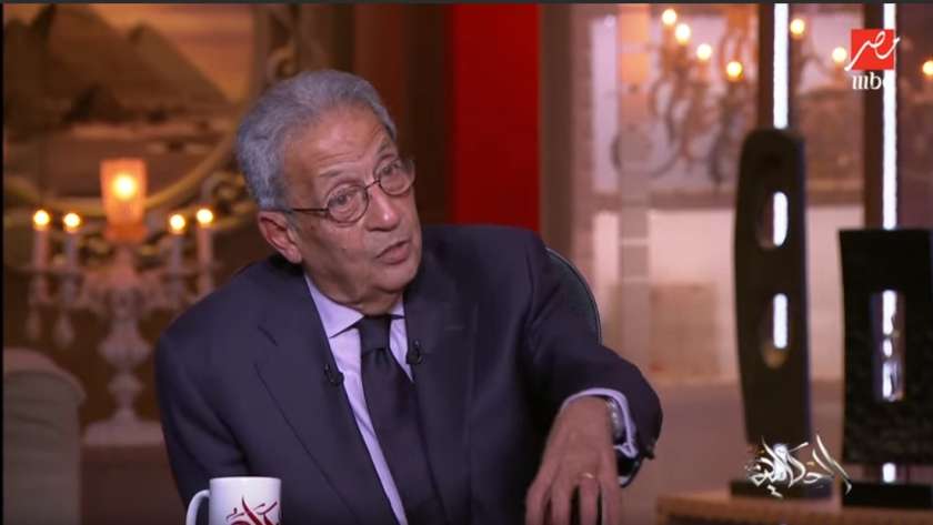 عمرو موسي الأمين العام الأسبق لجامعة الدول العربية ووزير الخارجية الأسبق