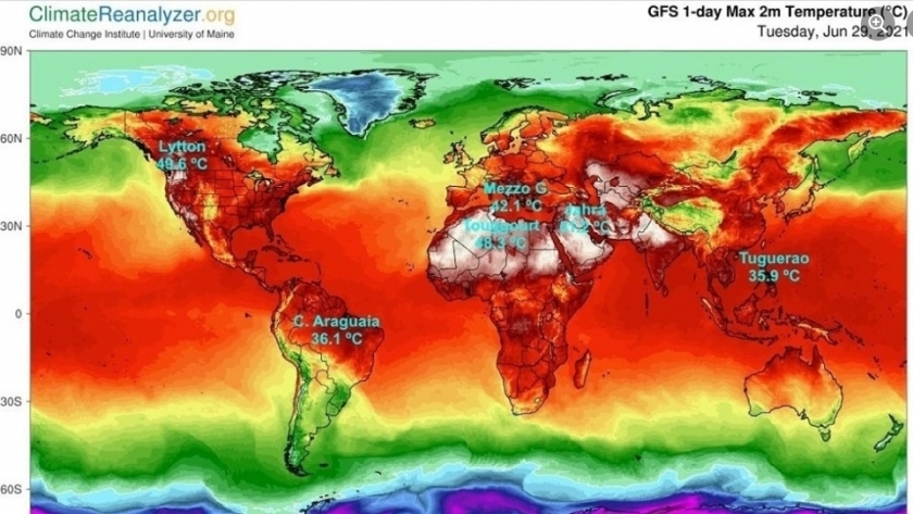 ارتفاع درجات الحرارة حول العالم