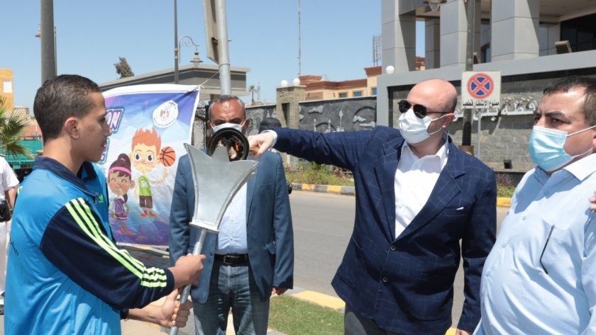محافظ بني سويف يطلق شعلة أولمبياد الطفل المصري النسخة الثالثة 2021