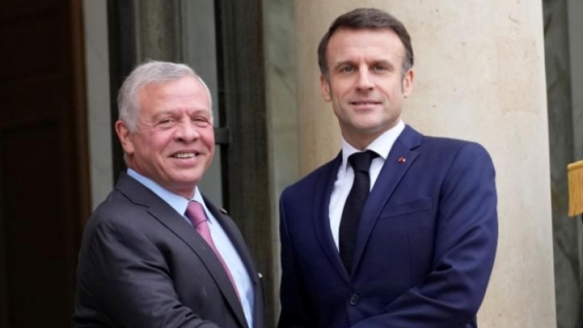 الرئيس الفرنسي وملك الأردن
