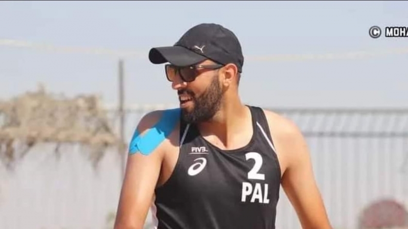 لاعب كرة الطائرة الفلسطيني إبراهيم قصيعة