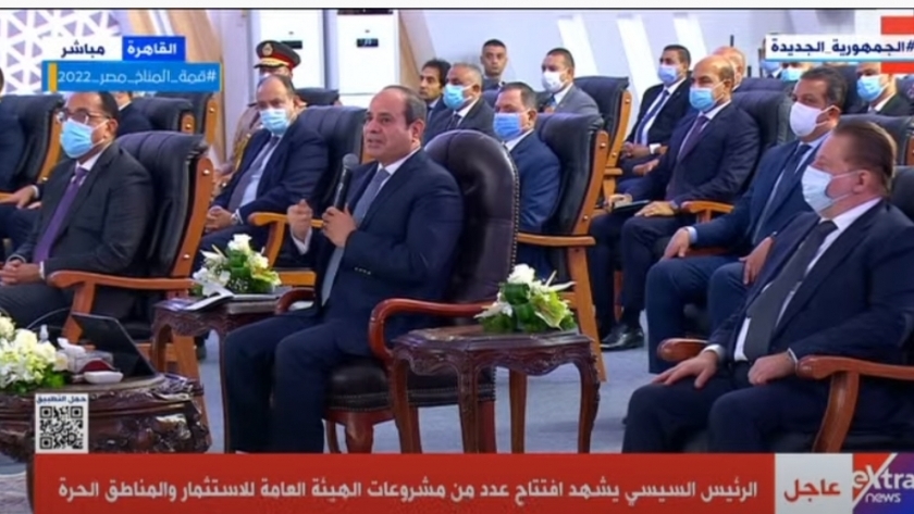 الرئيس عبدالفتاح السيسي خلال افتتاحات اليوم