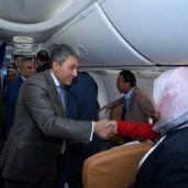 وزير الطيران يستقبل الطائرة الجديدة لمصرللطيران