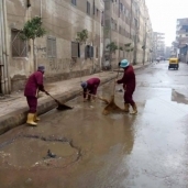 رفع مياه الأمطار من شوارع دسوق