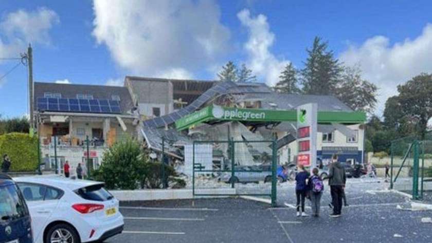 موقع حادث انفجار محطة بنزين بأيرلندا