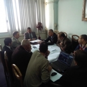 جانب من اجتماع رئيس حماية النيل مع ممثلي البنك الأهلي