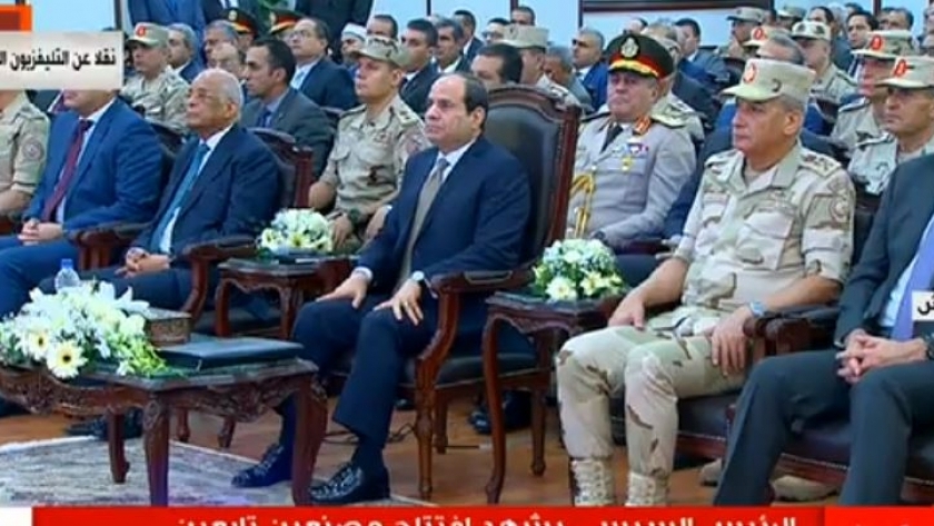 الرئيس عبد الفتاح السيسي خلال افتتاح مصنع الغازات الطبية والصناعية