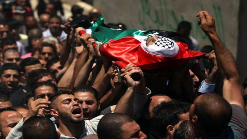 صورة أرشيفية لجنازة لشهيد فلسطيني