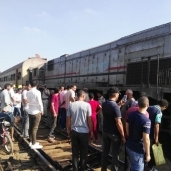 إسعاف المنوفية " نقل 7 مصابين  و5 حالات إغماء في حادث قطار شبين الكوم