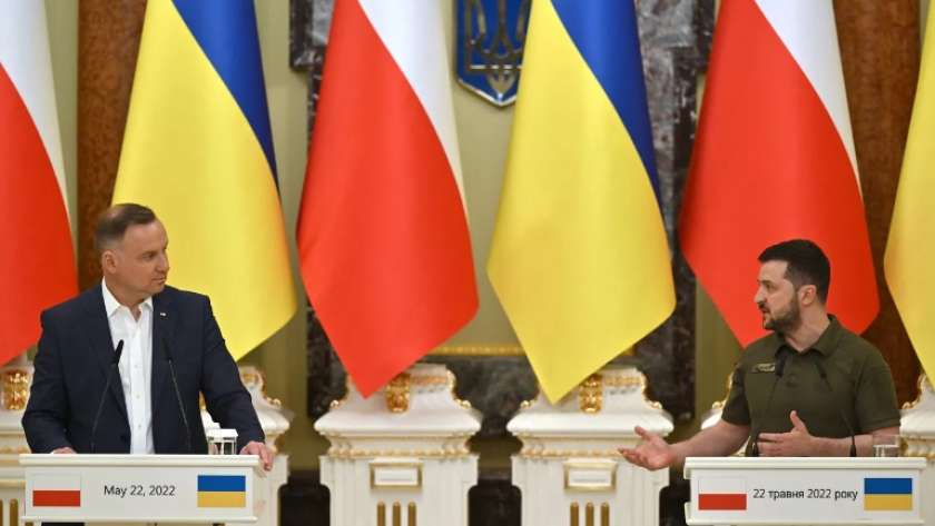 الرئيسان الأوكراني والبولندي خلال المؤتمر