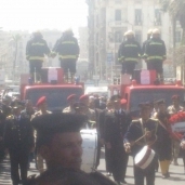 بدء مراسم الجنازة العسكرية لضحايا حادث استهداف مدير أمن الإسكندرية