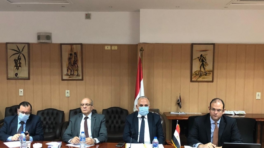 وزير الري المصري خلال مشاركته في مفاوضات "السد الإثيوبي" اليوم
