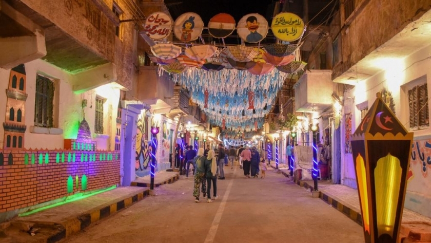 شوارع الإسكندرية مزينه بزينه رمضان