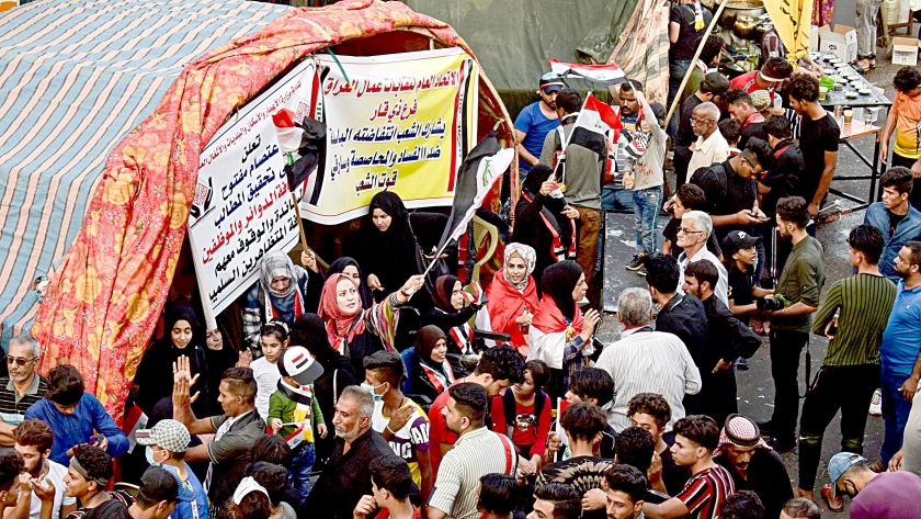 تصاعد المظاهرات فى شوارع العراق