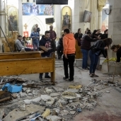آثار انفجار كنيسة مارجرجس بطنطا