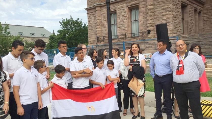 مراسم رفع العلم المصري في برلمان أونتاريو