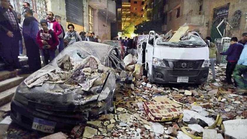 صورة من انفجار شقة الهرم - ارشيفي