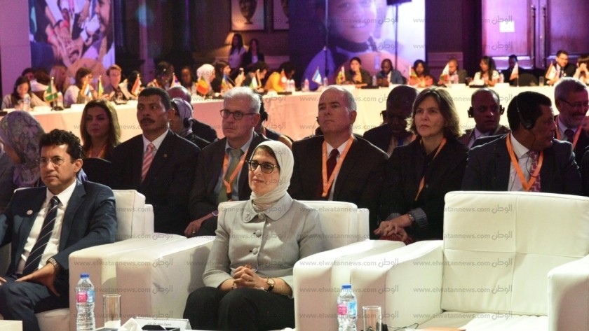 وزيرة الصحة خلال مشاركتها بالمؤتمر