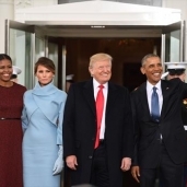 استقبال أوباما وزوجته لترامب وزوجته