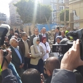 وزيرة الصحة خلال زيارتها لبورسعيد