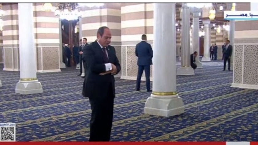 الرئيس عبدالفتاح السيسي خلال افتتاح مسجد السيدة زينب