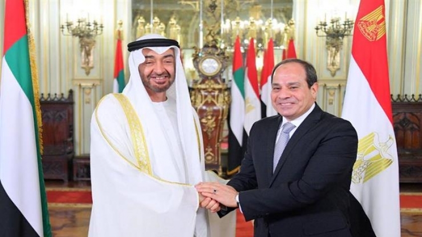 الرئيس عبدالفتاح السيسي والرئيس الإماراتي محمد بن زايد