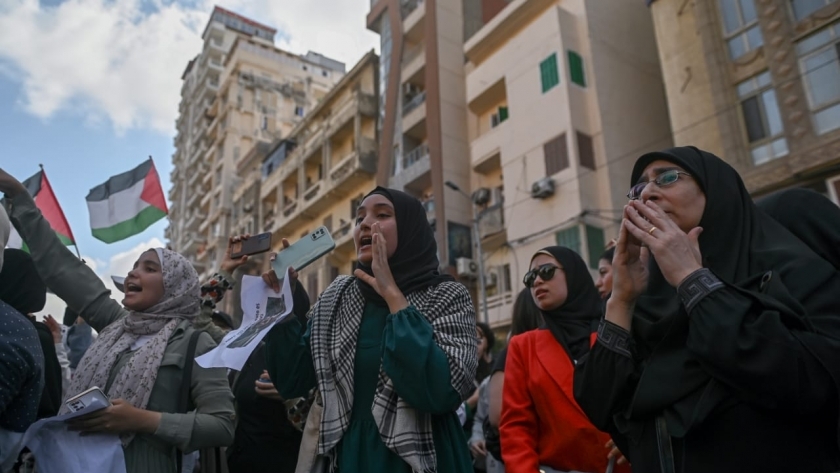 مظاهرات لدعم الفلسطينيين في الإسكندرية