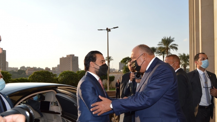ِكري يستقبل محمد الحلبوسي رئيس مجلس النواب العراقي