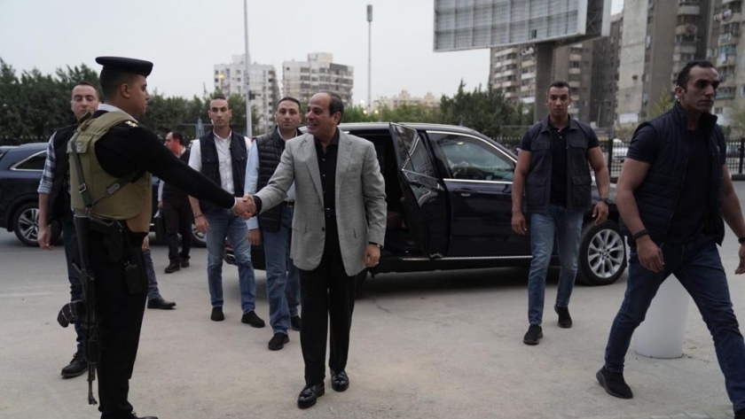 الرئيس عبدالفتاح السيسي خلال الزيارة