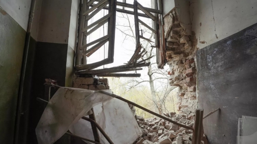 آثار قصف أوكراني على «دونيتسك»-صورة أرشيفية