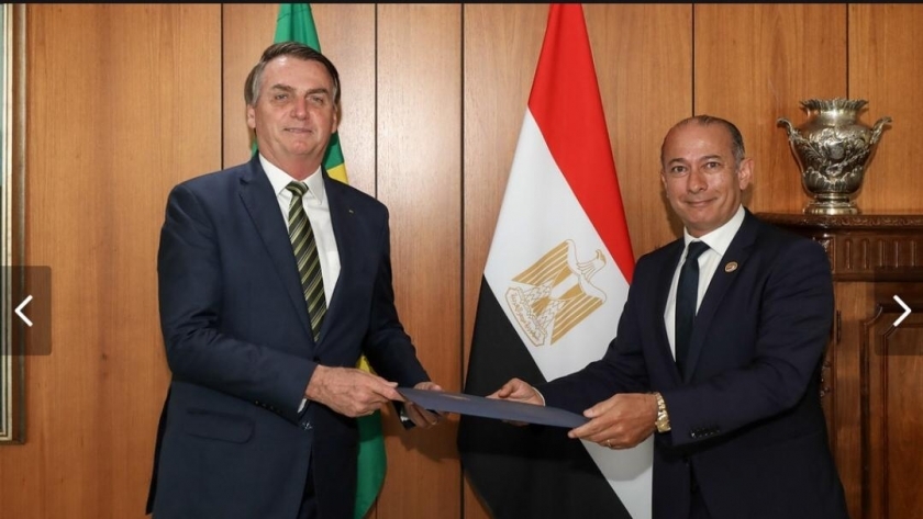 تقديم أوراق اعتماد السفير المصري إلى رئيس البرازيل