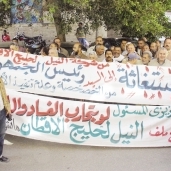 وقفة سابقة لعمال شركة النيل لحليج الأقطان أمام مجلس الوزراء «صورة أرشيفية»