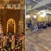 الصلوات داخل الكنيسة والمسجد