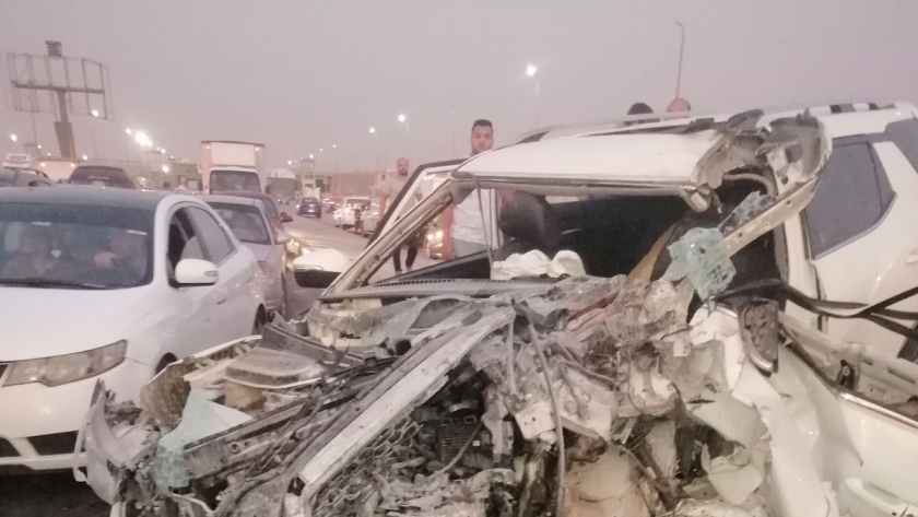 حادث تصادم طريق إسماعيلية الصحراوي