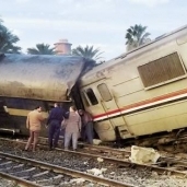 حادث تصادم قطارين بمنطقة خورشيد