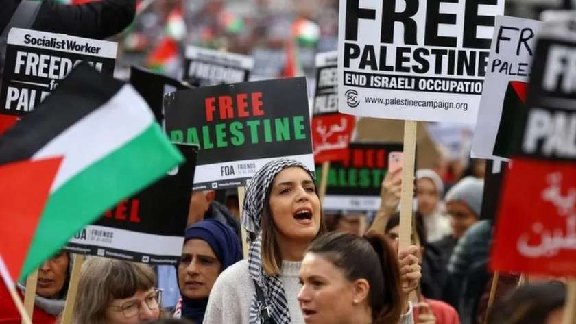 مظاهرات لندن لدعم فلسطين