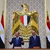 الرئيس عبد الفتاح السيسي مع عبد العال
