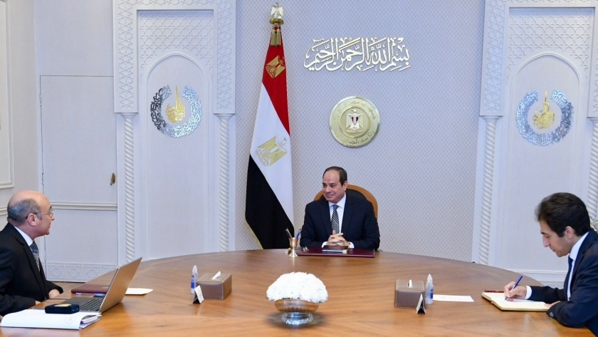الرئيس السيسي خلال اجتماعه مع وزير العدل