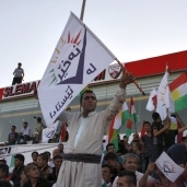أكراد فى مسيرة لدعم الاستفتاء