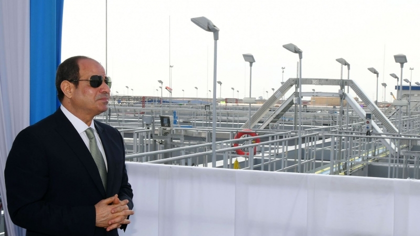 الرئيس السيسي خلال افتتاح المحطة