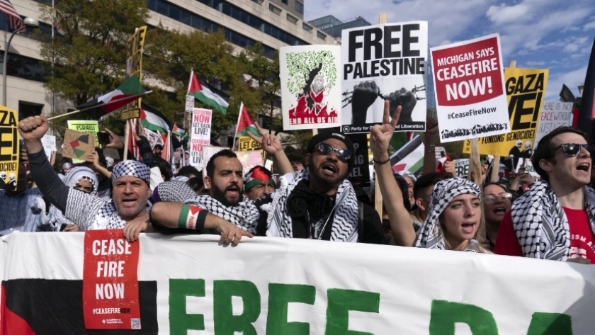مظاهرات تضامنا مع فلسطين