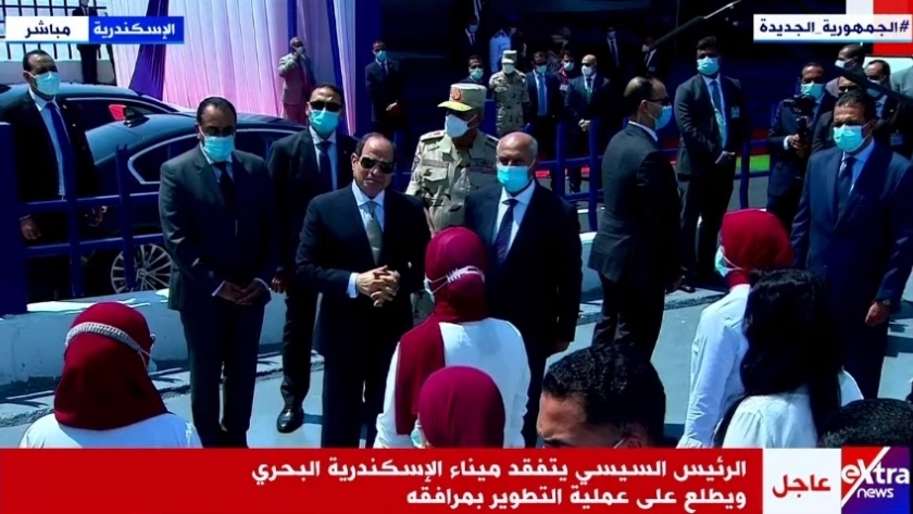 لقطة من لقاء الرئيس السيسي بالمهندسين