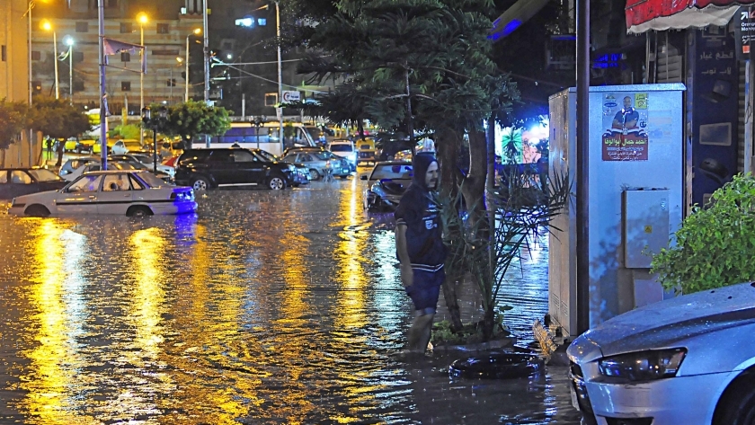 الأمطار في الأسكندرية
