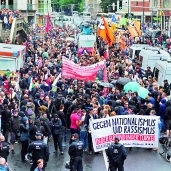 مئات الألمان يتظاهرون ضد الرئيس التركى